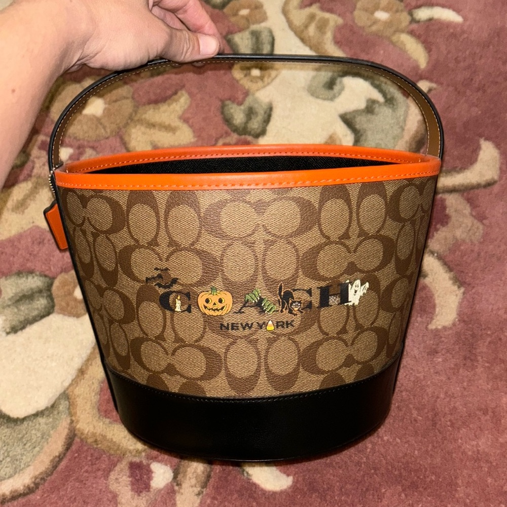 Coach Halloween bucket signature.